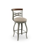 Metal Finish: 73 Mineral • Seat Covering: CB Pebble • Wood Back: 97 Tawny