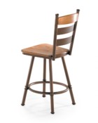 Louis Swivel Stool with Wood Seat