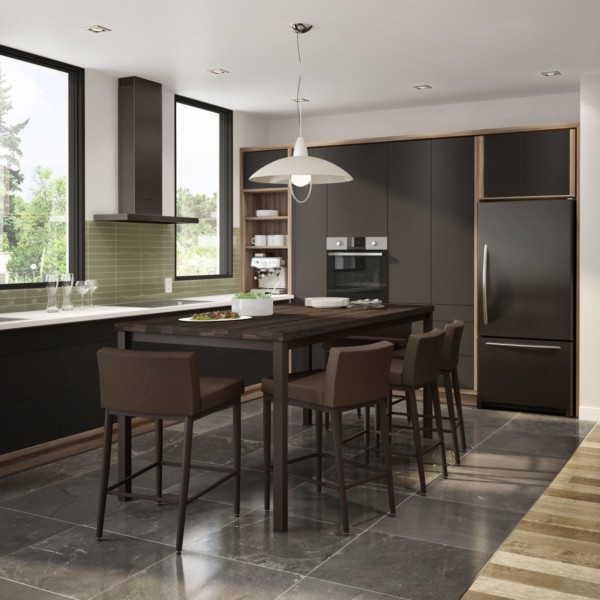 Metal Finish: 75 Cobrizo • Seat and Back Covering Fabric: BY Kodiak
