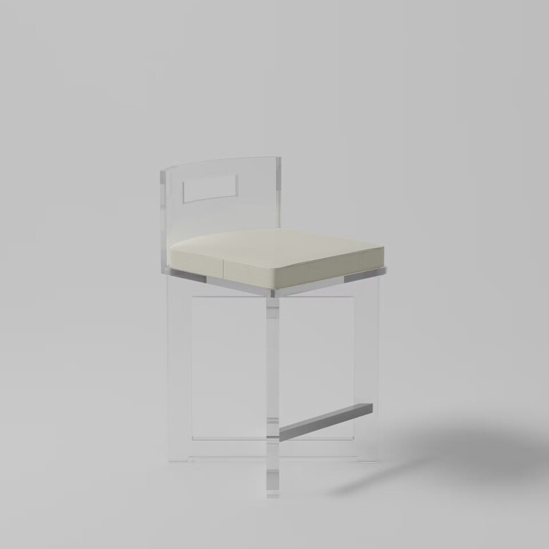 Muniz Candy Clear Acrylic Stool