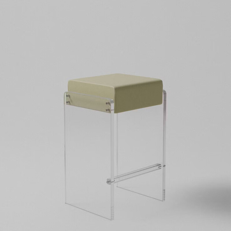 Muniz Laredo Backless Clear Acrylic Bar Stool