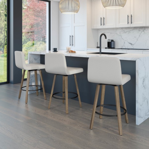 Shown Metal Accent - 25 Black Coral • Covering - KX Boardwalk • Wood - 46 Cashew