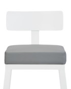 Shown In Opaque White finish DillonSteel fabric