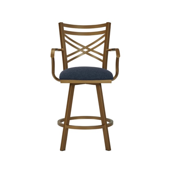 Shown in Opaque Copper with Max Denim Fabric