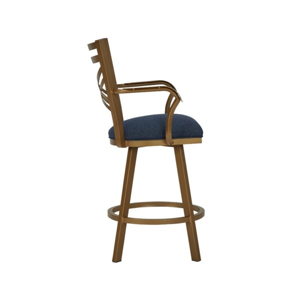 Shown in Opaque Copper with Max Denim Fabric