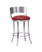 Baltimore Brush Stainless Steel finish with Dillon Lipstick fabric