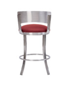 Baltimore Brush Stainless Steel finish with Dillon Lipstick fabric
