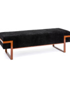 Athena Bench Sheen Copper finish Mid Black fabric