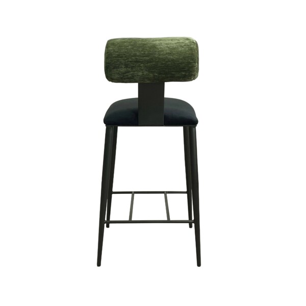 Luca Shown in Suede Black Finish with Forest Green Fabirc back