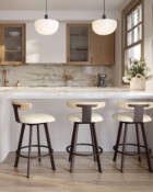 Asher Shown with 52 Oxidado Metal • LR Harbor Fabric • NT Nature Wood-LR-NT