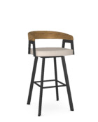 Amisco 41282 Carmela Shown In Black Coral Metal Finish • DB Oyster Vinyl • A7 Armagnac Ash Wood