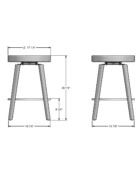 44342 counter dimensions