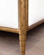 Royce Hammered Brass Royal White Performance Fabric