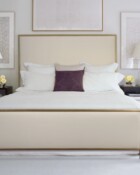 Wesley Allen Royce Hand Hammered Brass Finish-Royal Cream Velvet 2