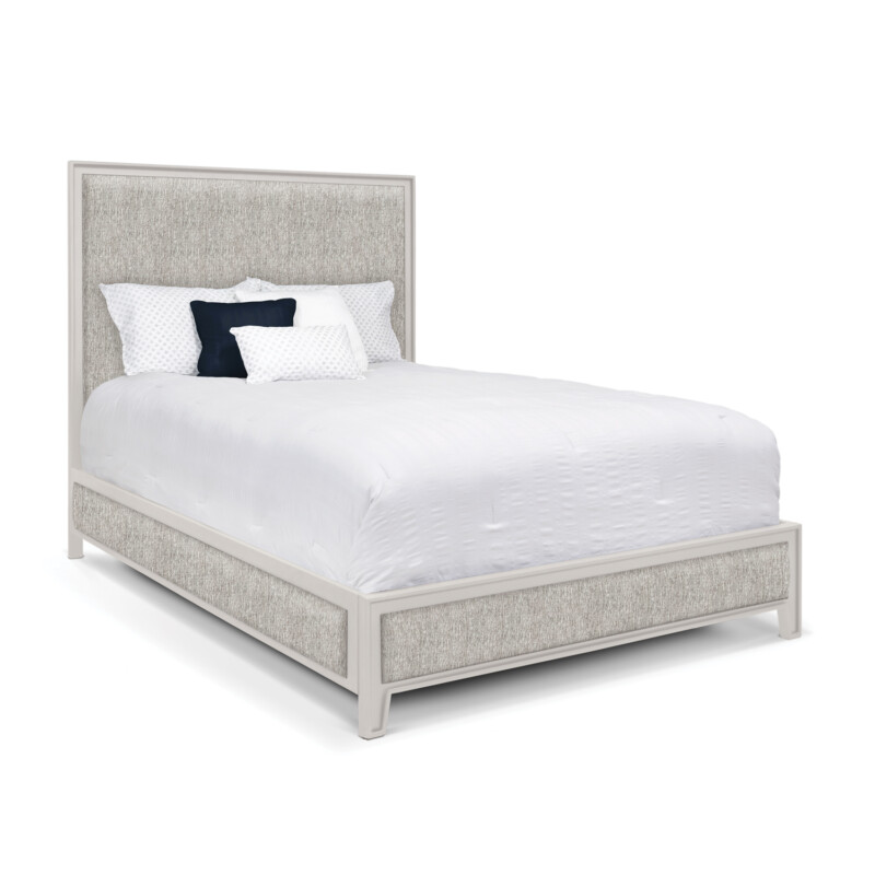 Wesley Allen Aven Upholstered Bed Iron Headboard with Upholstered Surround