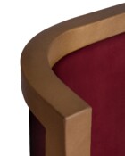 WesleyAllen_Broadway_1201_queen_CBFS_OpaqueCopper_finish_ChronicleMerlot_fabric_closeup1