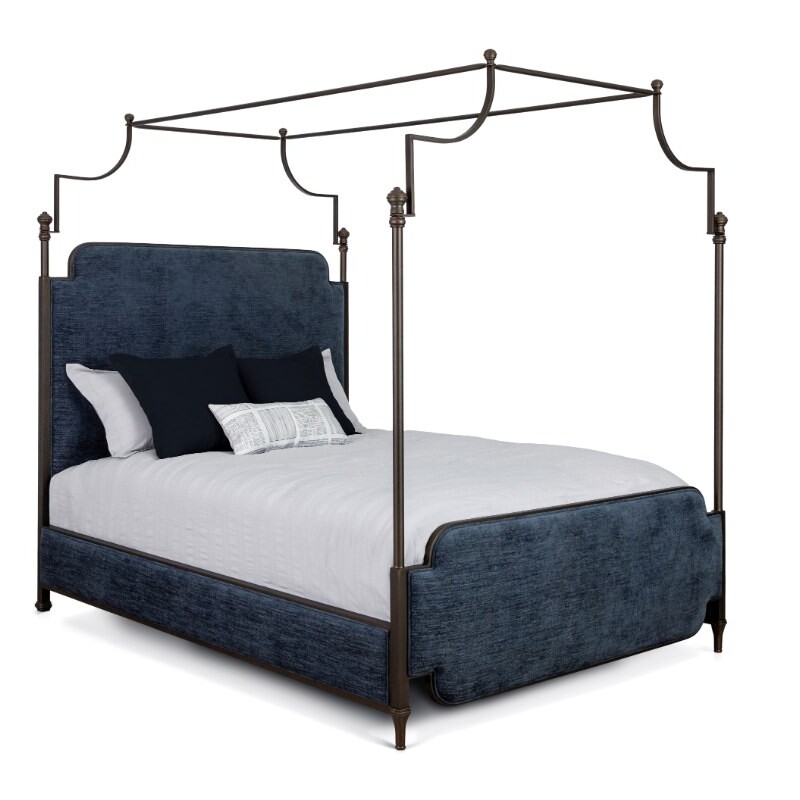 Wesley Allen Kenton Upholstered Canopy Bed with Upholstered Surround