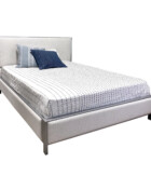 Wesley Allen Mae Platinum Grey finish French Mist fabric