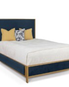 Mason Opaque Gold Finish Chronicle Navy Fabric