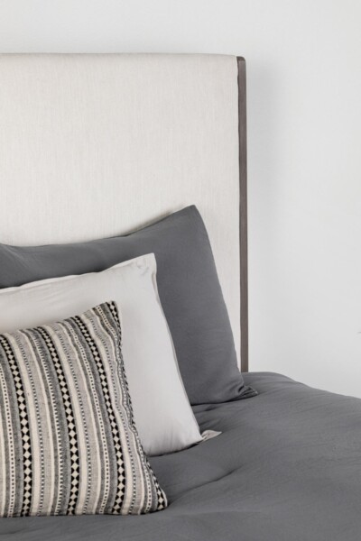Nile Weather Grey finish Lyric Ivory fabric