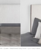 Nile Weather Grey finish Lyric Ivory fabric