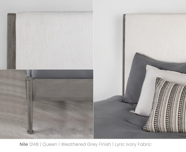 Nile Weather Grey finish Lyric Ivory fabric