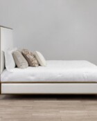 Royce Hammered Brass Royal White Performance Fabric