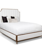 Spencer Opaque Copper finish Aspen Pure White fabric