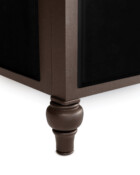 Evans Natural Rust finish Black Velvet Performance Fabric