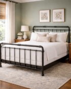 Wesley Allen Sheffield Iron Bed Shown in Aged Iron Lifestyle