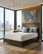 Wesley Allen Sunset Iron Bed Shown in Natural Rust Lifestyle