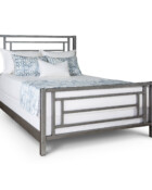 Wesley Allen Sunset Iron Bed Shown in Silver Bisque 2