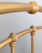 Wesley Allen Birmingham Iron Bed Shown In Opaque Gold Finish 8