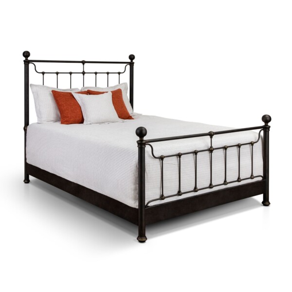 Wesley Allen Tucker Iron Bed Shown in Aged Gold 11