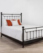 Wesley Allen Tucker Iron Bed Shown in Aged Gold 7