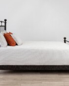 Wesley Allen Tucker Iron Bed Shown in Aged Gold 9