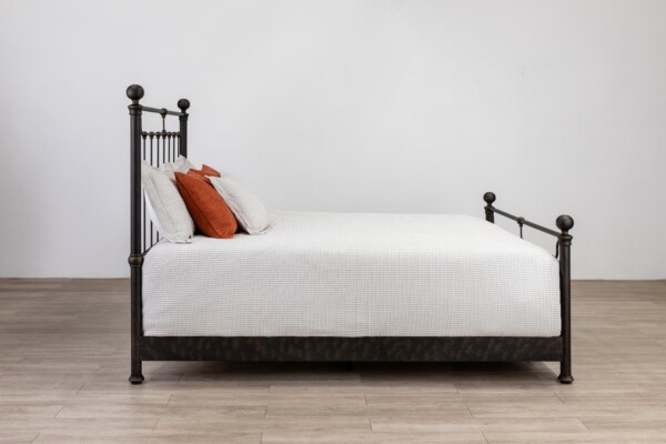 Wesley Allen Tucker Iron Bed Shown in Aged Gold 9