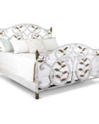 Wesley Allen Laurel Bed in Vintage White finish 2