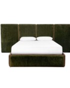 Wesley Allen River Hand Brushed Copper Finish Forest Green Fabric Front