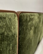 Wesley Allen River Hand Brushed Copper Finish Forest Green Fabric close up 2
