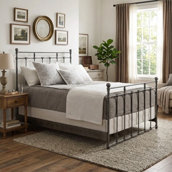 Wesley Allen Sena Iron Bed Detail Lifestyle