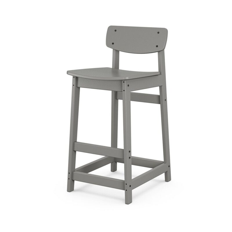 POLYWOOD Modern Studio Urban Lowback Bar Chair
