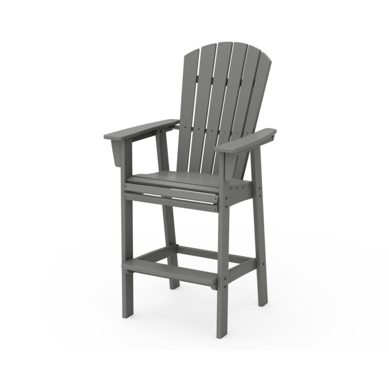 POLYWOOD Nautical Curveback Adirondack Bar Chair