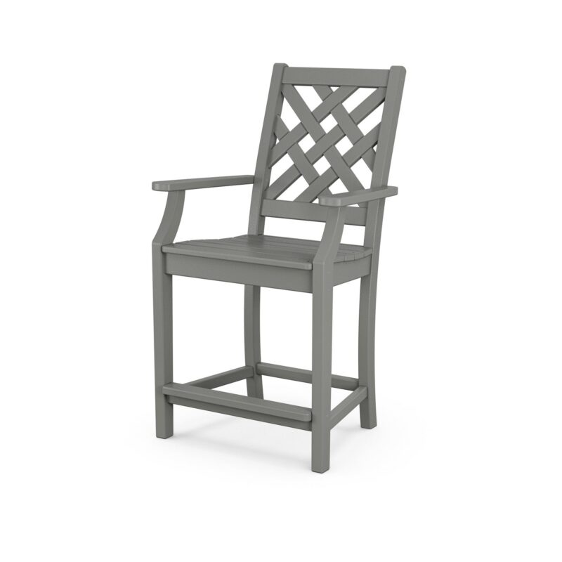 POLYWOOD Wovendale Counter Arm Chair
