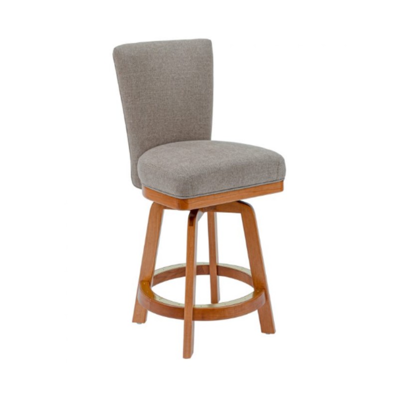 Darafeev 917 Maple Flexback Upholstered Swivel Bar Stool, shown in shown in assorted maple finishes, fabrics and leathers