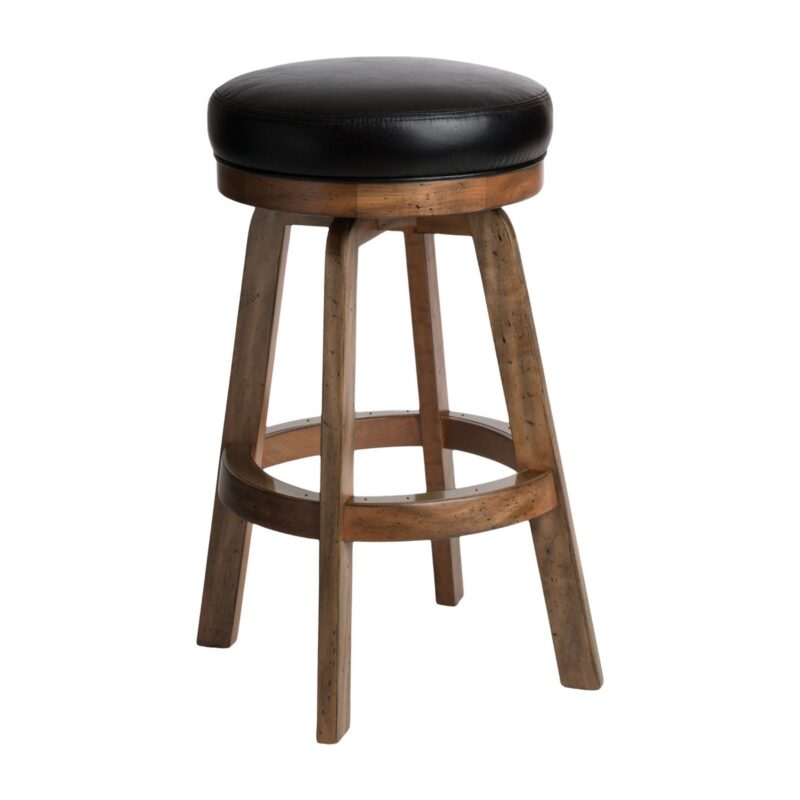 Darafeev 965 Maple Backless Swivel Bar Stool, shown in Cocobola Maple Distressed