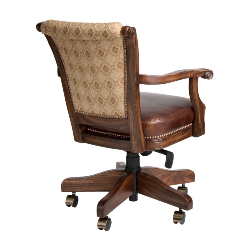 Darafeev Classic Oak Adjustable Swivel Game Chair with Arms and Casters, view 2