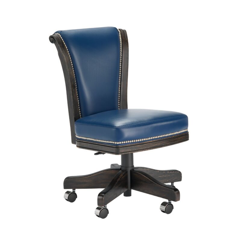 Darafeev Classic Oak Flexback Adjustable Swivel Game Chair with Casters, shown in oak