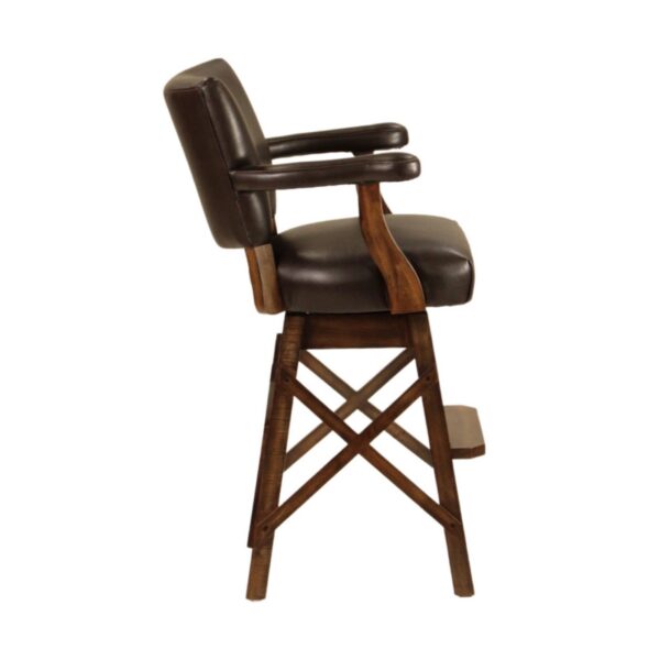 Darafeev El Dorado Maple Upholstered Swivel Bar Stool with Arms, view 2