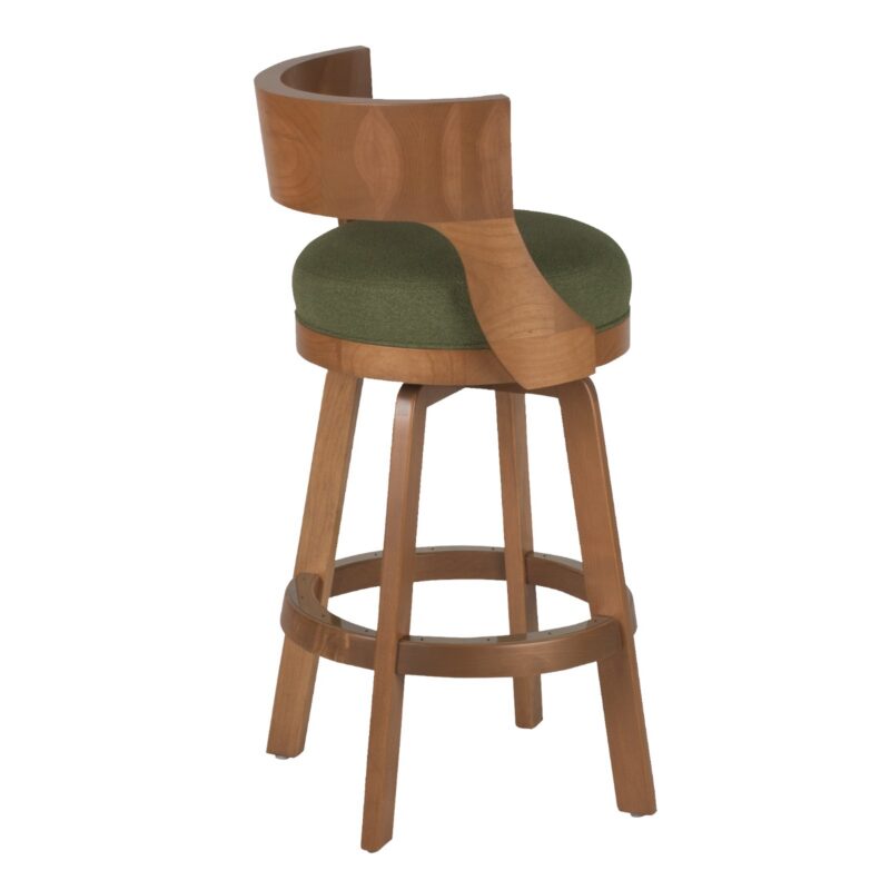Darafeev Gen Oak Low-Back Swivel Bar Stool, view 2